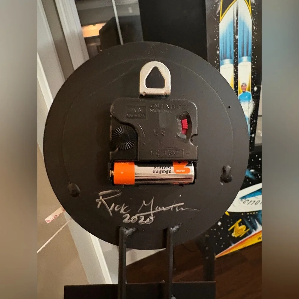 Rick Martin Signed Metal Wall Clock Sculpture Modern Art Geometric Colorful